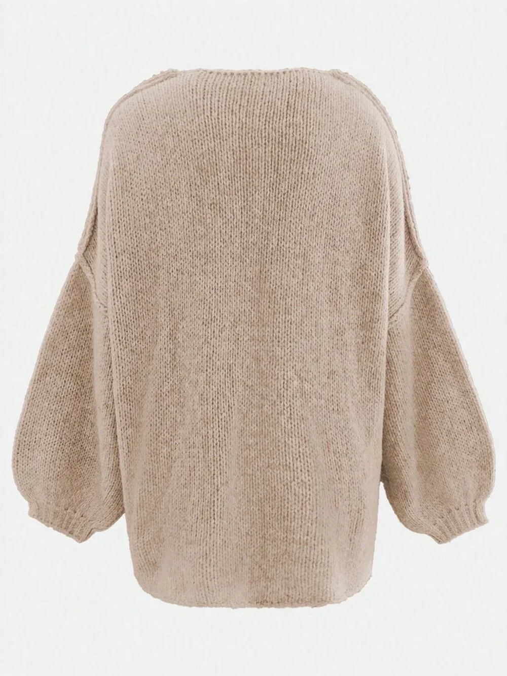 Khaki Casual Women's Loose Sweater